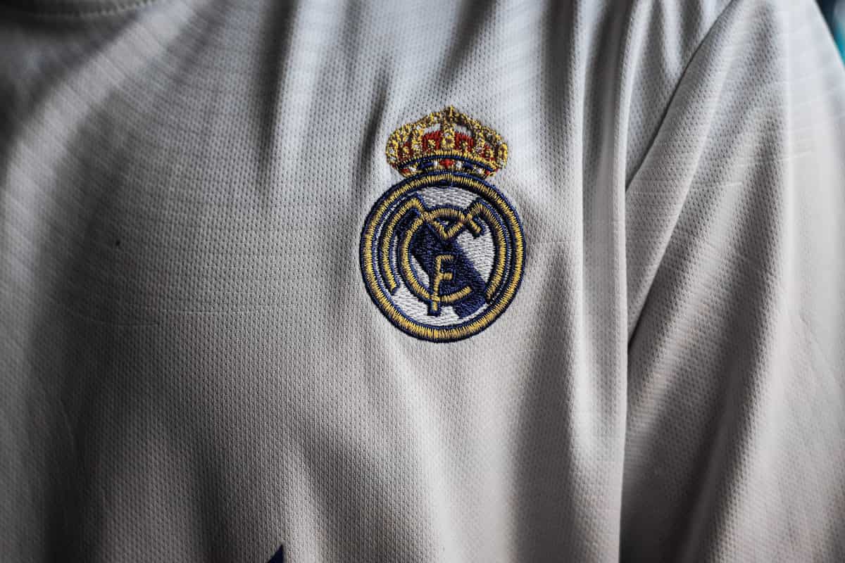 Real Madrid white home shirt.